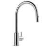 Brodware Yokato Pullout Kitchen Mixer With Metal Lever Durobrite Chrome