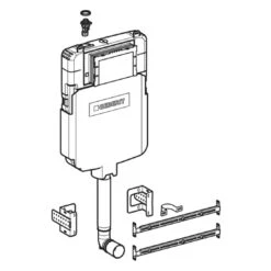 Geberit Sigma 8 In Wall Concealed Cistern 4.5/3L -Cook & Bathe 109.795.00.1 line drawing