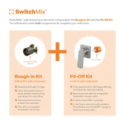 Phoenix Mekko SwitchMix Shower / Wall Mixer, Matte Black (Fit-Off Kit Only) -Cook & Bathe 115 2805 10 info