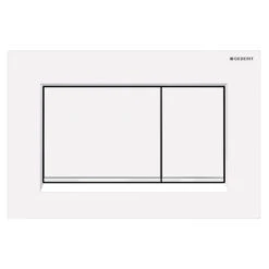 Geberit Sigma30 Tone In Tone Dual Flush Button And Access Plate Matte White-White-Matte White