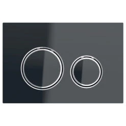 Geberit Sigma21 Dual Flush Button And Access Plate Black-Chrome-Black