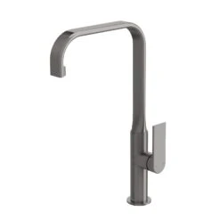 Phoenix Teel Sink Mixer 200mm Squareline Brushed Carbon