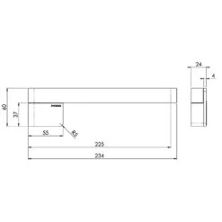 Phoenix Designer Swivel Bath Outlet | Brushed Gold | Square 230mm -Cook & Bathe 121 0881 spec web 1