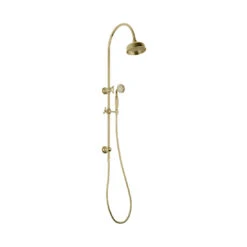Phoenix Cromford Twin Shower Brushed Gold