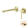 Phoenix Vask SwitchMix Wall Basin/Bath Mixer Set Brushed Gold (Fit-Off Kit Only)