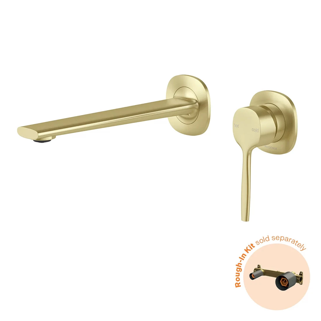 Phoenix Vask SwitchMix Wall Basin/Bath Mixer Set Brushed Gold (Fit-Off Kit Only) Phoenix Vask SwitchMix Wall Basin/Bath Mixer Set Brushed Gold (Fit-Off Kit Only) -Cook & Bathe 139 2812 12 1