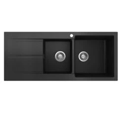 Seima Oros 1160 Sink Left Drainer 1 Taphole Black