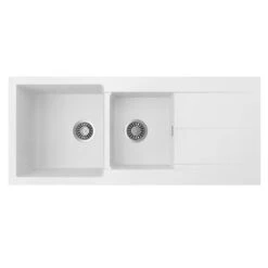 Seima Oros 1160 Sink Right/Left Drainer No Taphole White