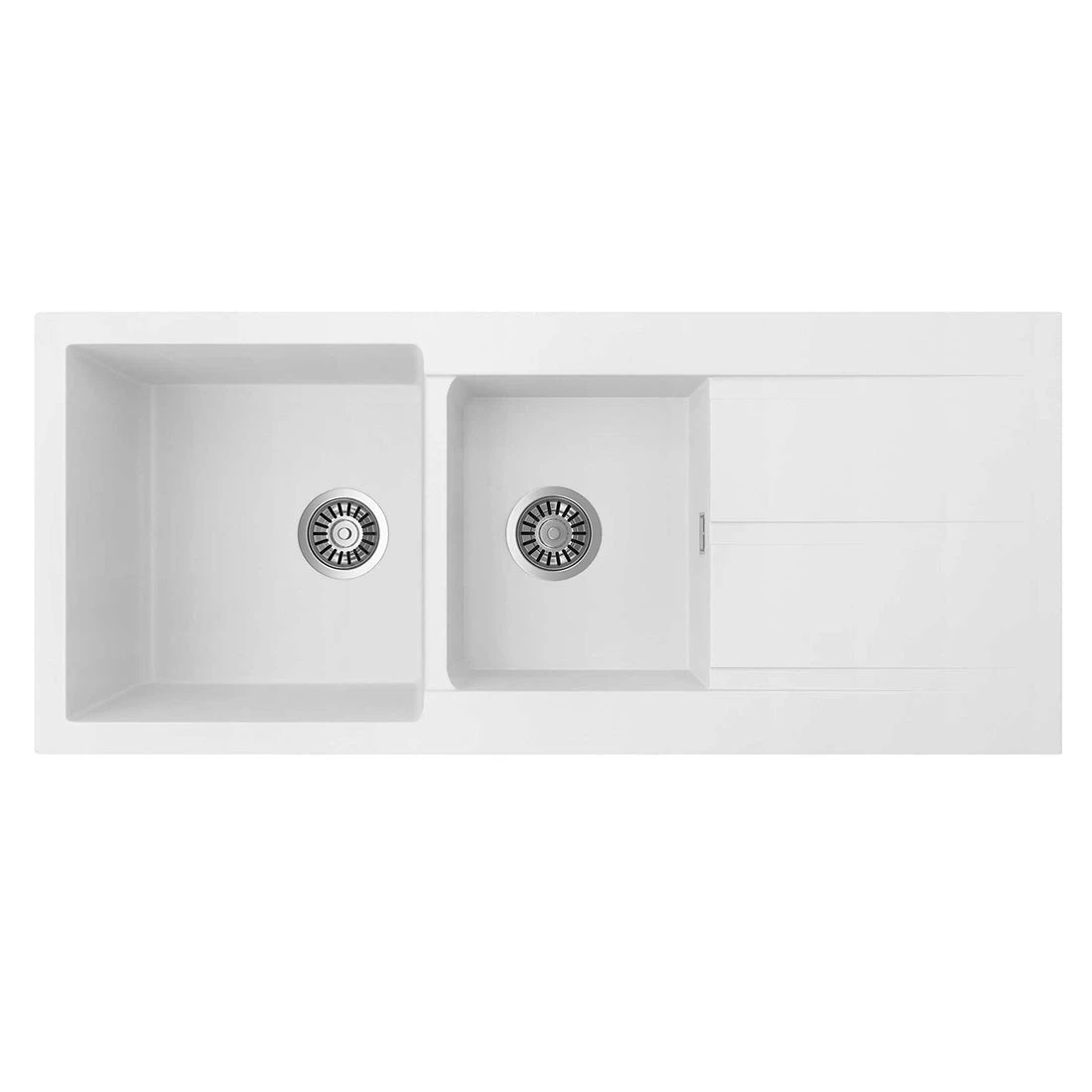 Seima Oros 1160 Sink Right/Left Drainer No Taphole White Seima Oros 1160 Sink Right/Left Drainer No Taphole White -Cook & Bathe 191053 product2 web