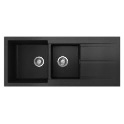 Seima Oros 1160 Sink Right/Left Drainer No Taphole Black