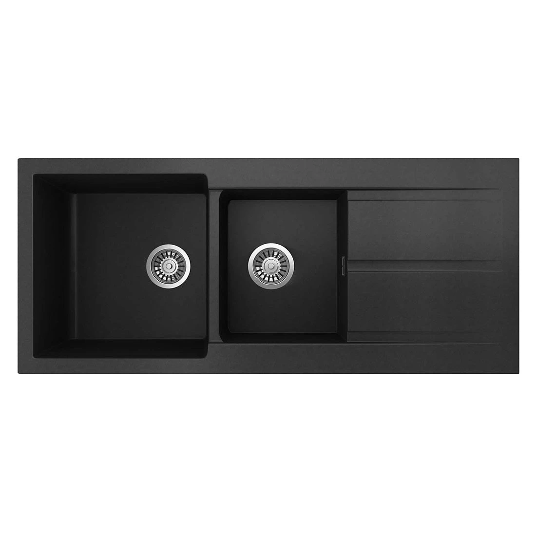 Seima Oros 1160 Sink Right/Left Drainer No Taphole Black Seima Oros 1160 Sink Right/Left Drainer No Taphole Black -Cook & Bathe 191055 product2 web