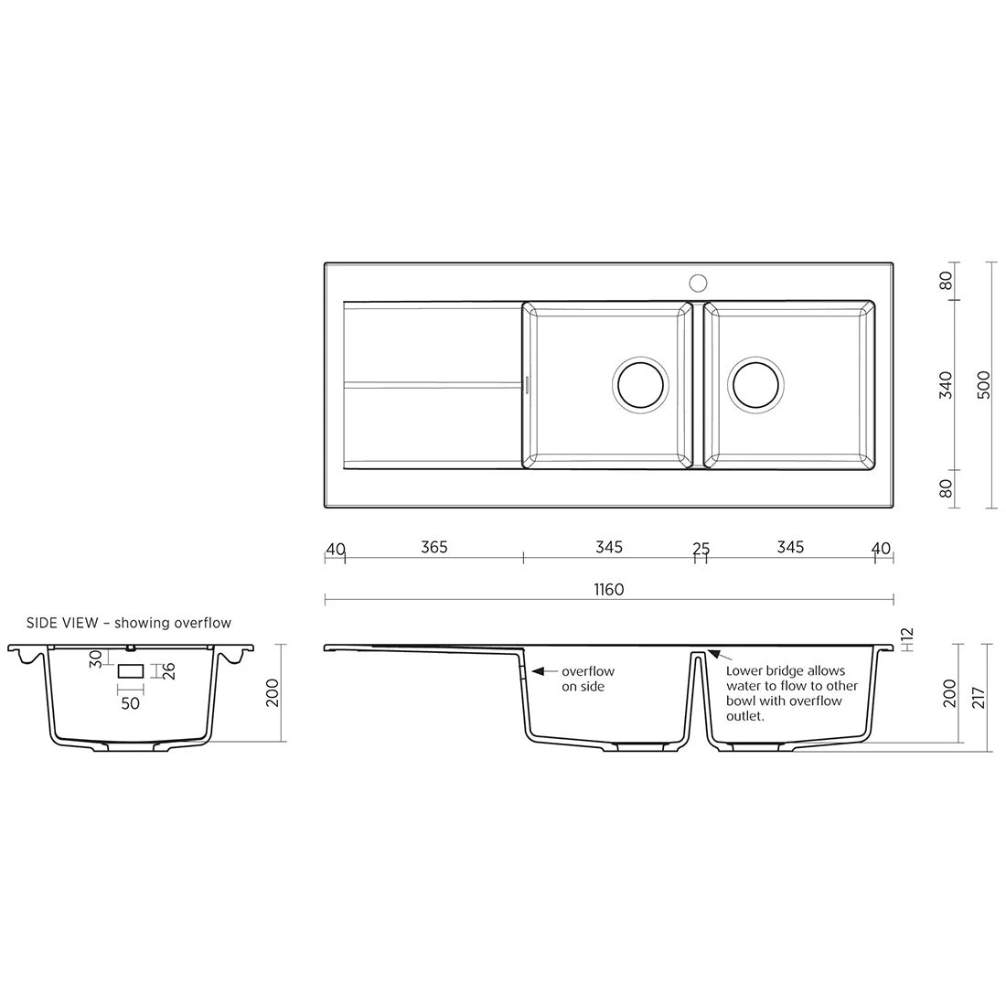 Seima Oros 1162 Sink Left Drainer 1 Tap Hole White Seima Oros 1162 Sink Left Drainer 1 Tap Hole White -Cook & Bathe 191062 spec web c3fc23f3 5ee9 4f8a beed c9b045bae5a4