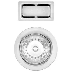 Seima Basket Waste And Overflow Plate For 1 Bowl Arqstone Oros Sink Matte White