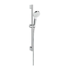 Hansgrohe Crometta Shower Set 100 1jet EcoSmart+ 6 LPM With Shower Bar 65cm, White/Chrome