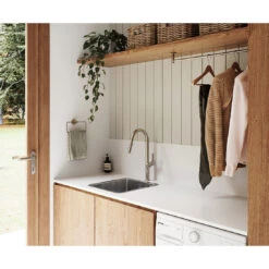 Phoenix 2000 Series Laundry Sink With Overflow Stainless Steel -Cook & Bathe 303 7002 51 lifestyle web