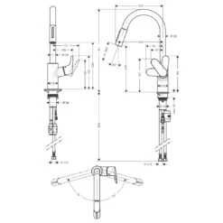 Hansgrohe Focus M41 Single Lever Kitchen Mixer Pull-Out Spray Chrome 1 Hansgrohe Focus M41 Single Lever Kitchen Mixer Pull-Out Spray Chrome -Cook & Bathe 31815003 spec web 9061f385 b43f 4922 82d8 a68e47094c7a