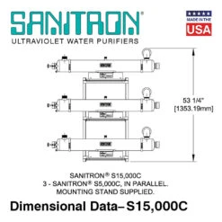 Sanitron S15,000C UVC Water Purifier - 250 GPM - 2" NPT Inlet/Outlet - Multi-Chamber(Sanitron Uv Water Purifiers 250 Gpm Multi Chamber Models Lamps Quartz Sleeves Included) 3 Sanitron S15,000C UVC Water Purifier - 250 GPM - 2" NPT Inlet/Outlet - Multi-Chamber(Sanitron Uv Water Purifiers 250 Gpm Multi Chamber Models Lamps Quartz Sleeves Included) -Cook & Bathe 50edfb449cfba87bdb219361ef25