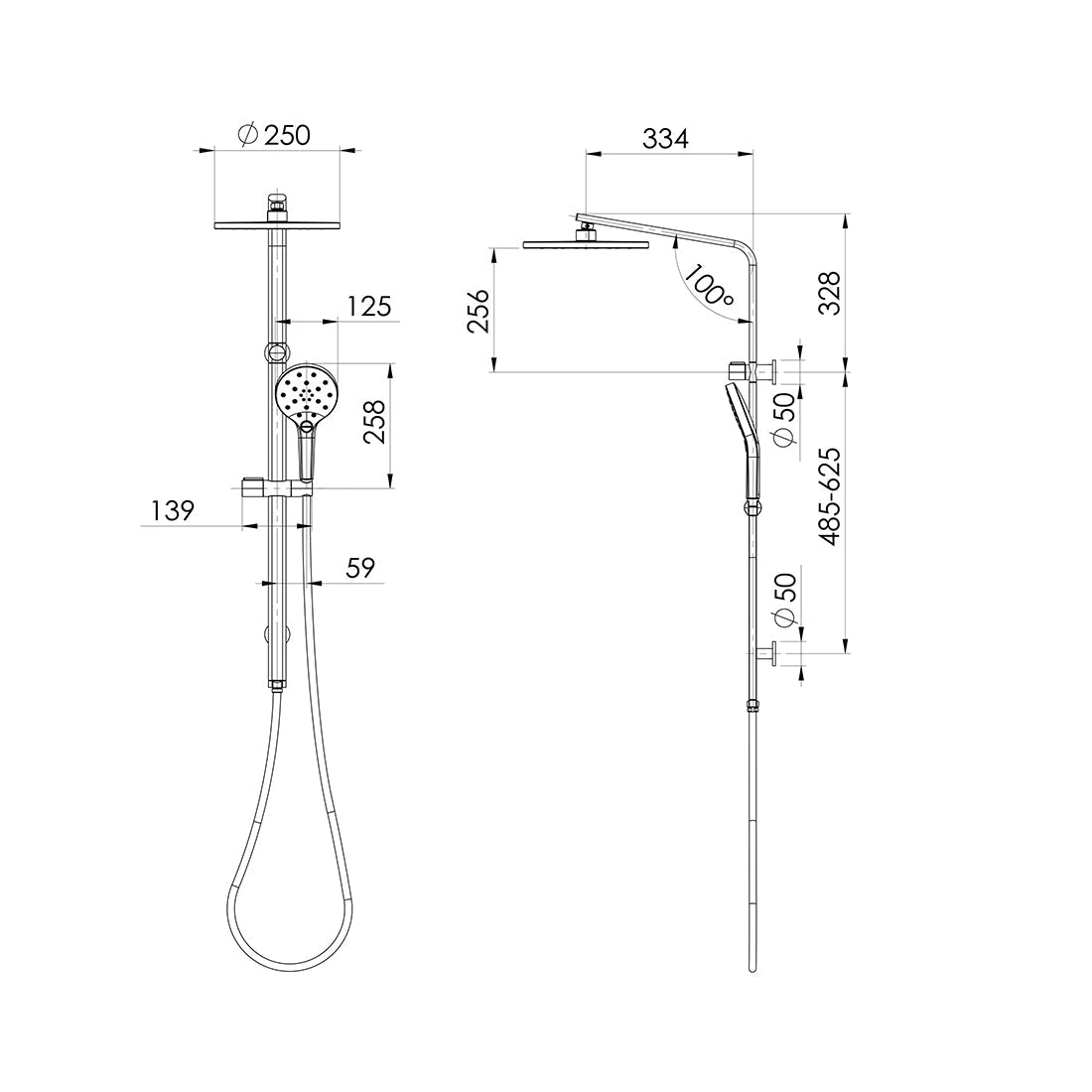 Phoenix Oxley Twin Shower Chrome Phoenix Oxley Twin Shower Chrome -Cook & Bathe 610 6530 00 SpecSheet Web