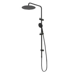 Caroma Urbane II Rail Shower With 300mm Overhead Matte Black