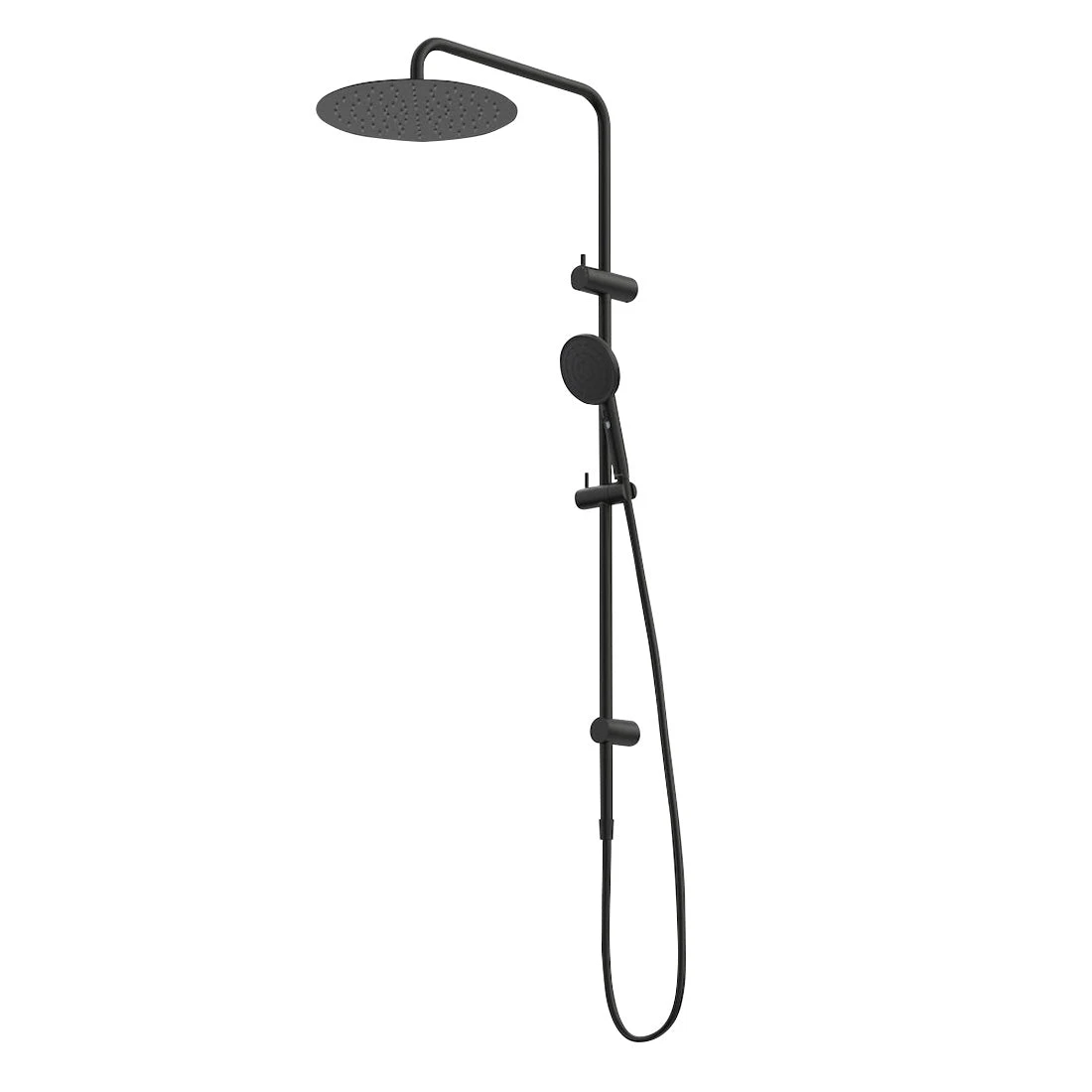 Caroma Urbane II Rail Shower with 300mm Overhead Matte Black Caroma Urbane II Rail Shower With 300mm Overhead Matte Black -Cook & Bathe 99630b3a web