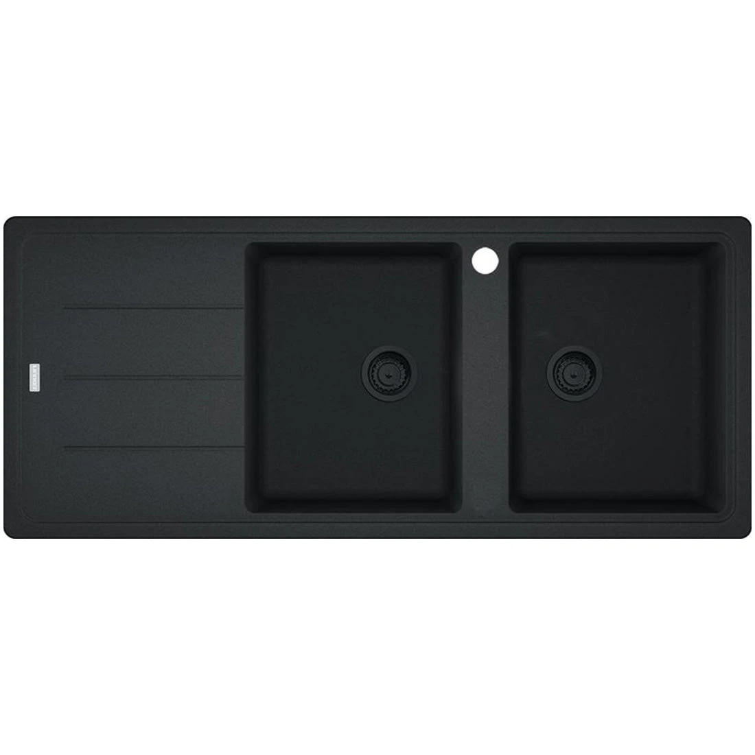 Franke Basis Double Bowl Sink Kit, Matte Black, Left Hand Franke Basis Double Bowl Sink Kit, Matte Black, Left Hand -Cook & Bathe BFG621MBRHD B 1