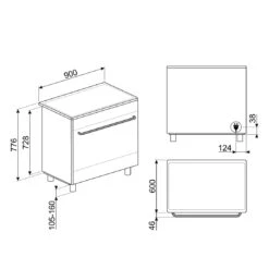 Smeg Classic Upright Cooker With Induction Cooktop Stainless Steel 2 Smeg Classic Upright Cooker With Induction Cooktop Stainless Steel -Cook & Bathe CG90CIXT spec web