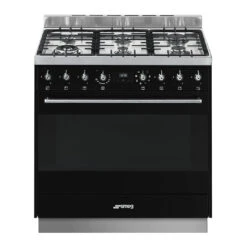Smeg Classic Freestanding Dual Fuel Cooker Anthracite 90cm