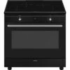 Smeg Classic Freestanding Cooker With Induction Cooktop 90cm Black