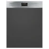 Smeg 60cm Diamond Series Semi Integrated Tall Dishwasher Stainless Steel