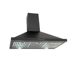 Euro Alfresco Canopy Rangehood | Black | 90cm