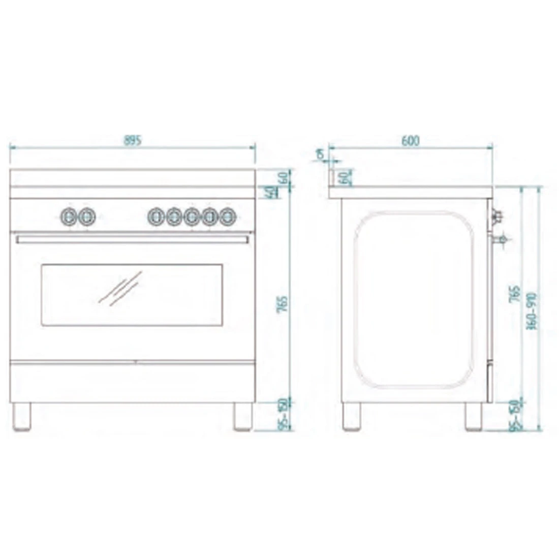 Euro Appliances Dual Fuel Royal Chiantishire Freestanding Oven, Burgundy, 90cm Euro Appliances Dual Fuel Royal Chiantishire Freestanding Oven, Burgundy, 90cm -Cook & Bathe ECSH900BG spec web 0722d363 f4e8 46d3 abe2 cfb8f3a18e1c