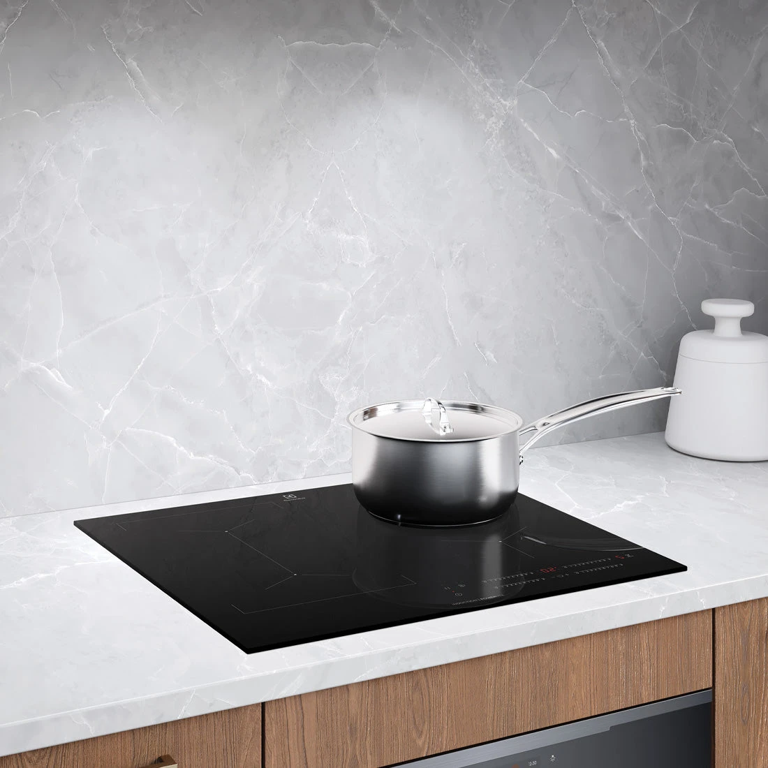 Electrolux 60cm 4 Zone PowerLite Induction Cooktop Electrolux 60cm 4 Zone PowerLite Induction Cooktop -Cook & Bathe EHI644BF lifestyle 1