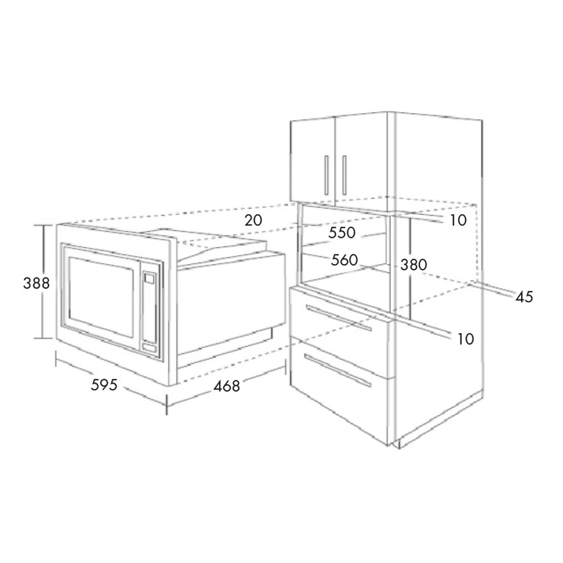 Euro Appliances Touch Convection Microwave 34L Black Euro Appliances Touch Convection Microwave 34L Black -Cook & Bathe EMW34TBK spec web