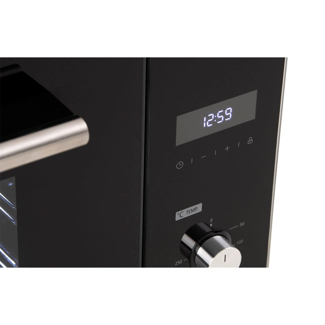 Euro Appliances Electric Multifunction Oven, Black Glass, 90cm Euro Appliances Electric Multifunction Oven, Black Glass, 90cm -Cook & Bathe EO900LSX product3 web