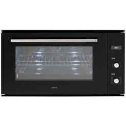 Euro Appliances Electric Multifunction Oven, Black Glass, 90cm