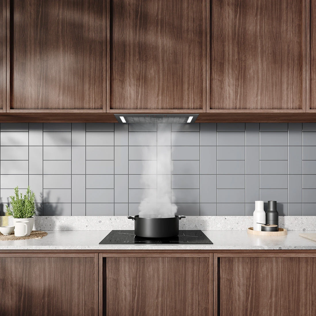 Electrolux 52cm UltimateTaste 700 Integrated Rangehood Dark Stainless Steel Electrolux 52cm UltimateTaste 700 Integrated Rangehood Dark Stainless Steel -Cook & Bathe ERI655DSE lifestyle