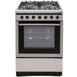 Euro Appliances Dual Fuel Freestanding Oven, Stainless Steel, 60cm
