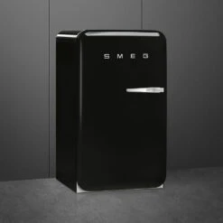 Smeg FAB10 50's Style 135L Retro Refrigerator Left Hand Hinge Black -Cook & Bathe FAB10HLBL5AU 2