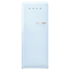 Smeg FAB28 50's Style 270L Retro Refrigerator Left Hand Hinge Pastel Blue