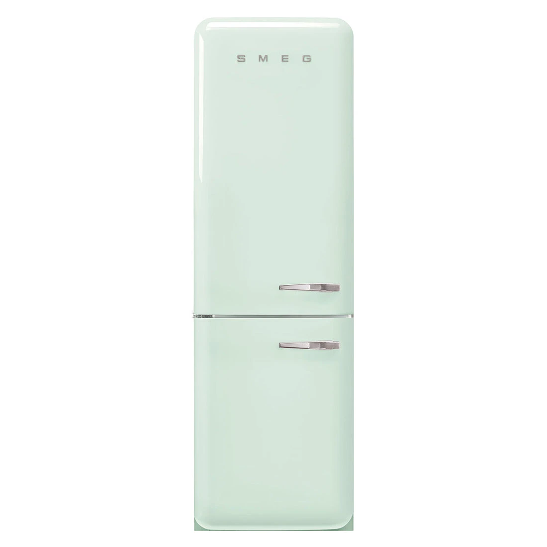 Smeg FAB32 50's Style 331L Retro Refrigerator Left Hand Hinge Pastel Green Smeg FAB32 50's Style 331L Retro Refrigerator Left Hand Hinge Pastel Green -Cook & Bathe FAB32LPG5AU