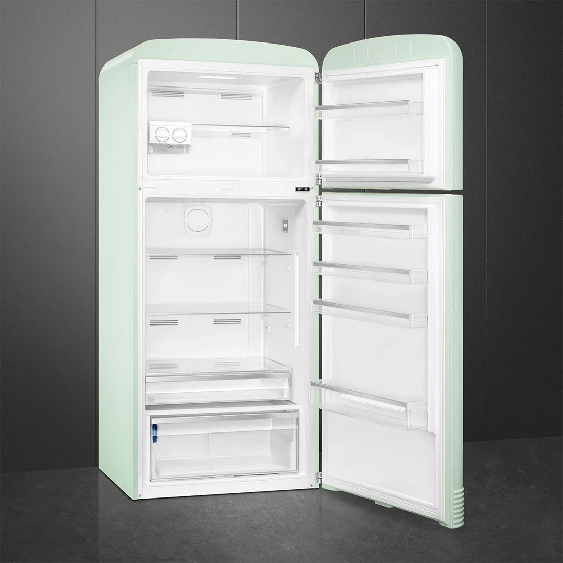 Smeg 50's Style 523L Retro Refrigerator Right Hand Hinge Pastel Green Smeg 50's Style 523L Retro Refrigerator Right Hand Hinge Pastel Green -Cook & Bathe FAB50RPG5AU 5