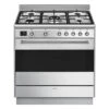 Smeg Classic Freestanding Dual Fuel Cooker Stainless Steel 90cm