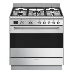 Smeg Classic Freestanding Dual Fuel Cooker Stainless Steel 90cm