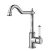 Ikon Clasico Sink Mixer Brushed Nickel - Ceramic Handle