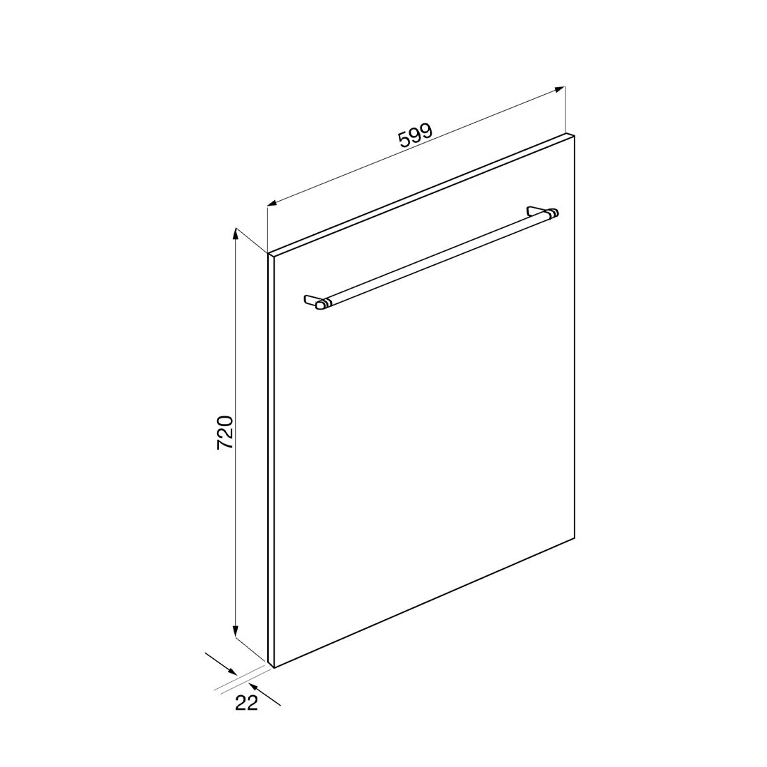 Smeg Sapphire Series Stainless Steel Door Kit - Compatible with DWAFI6224-4 Smeg Sapphire Series Stainless Steel Door Kit - Compatible With DWAFI6224-4 -Cook & Bathe KIT82CN spec