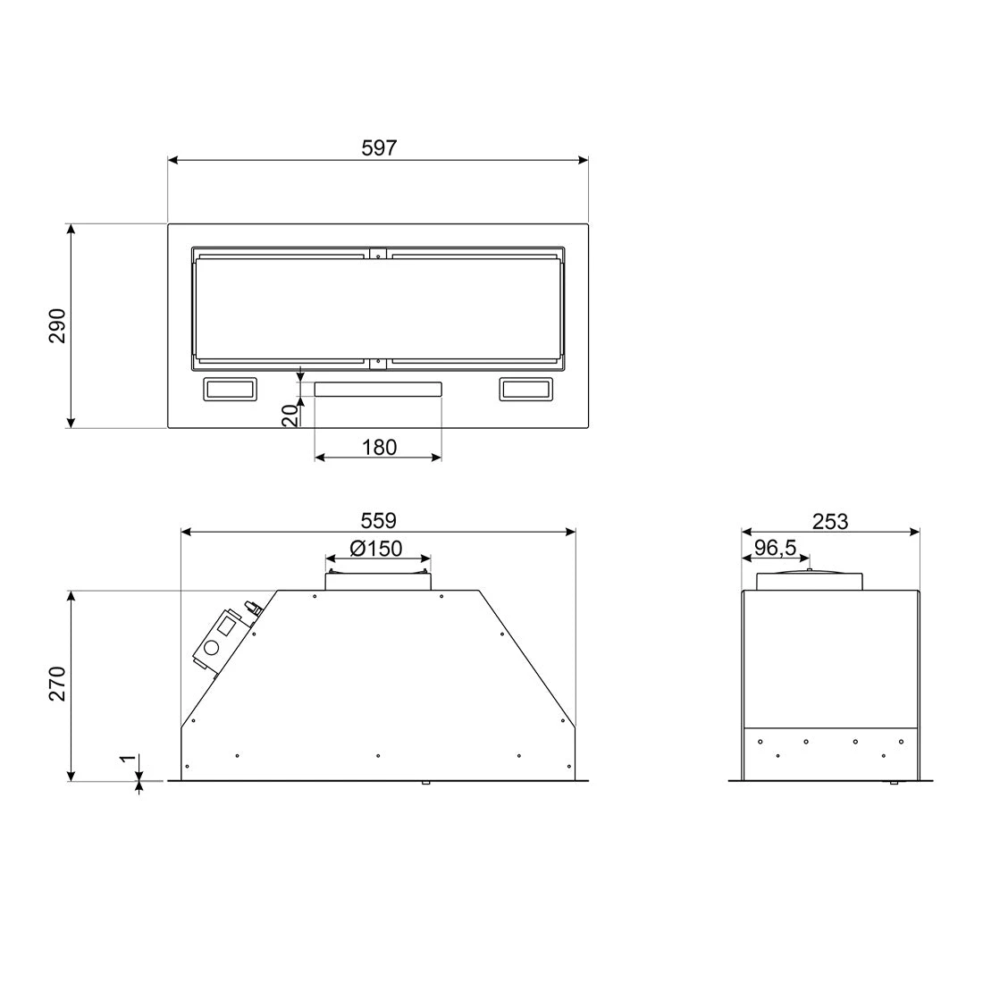 Smeg 60cm Diamond Undermount Rangehood with Autovent 2.0 Stainless Steel with Black Glass Smeg 60cm Diamond Undermount Rangehood With Autovent 2.0 Stainless Steel With Black Glass -Cook & Bathe KSGAU6P4VN spec