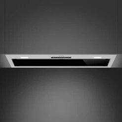 Smeg 90cm Diamond Undermount Rangehood With Autovent 2.0 Stainless Steel With Black Glass