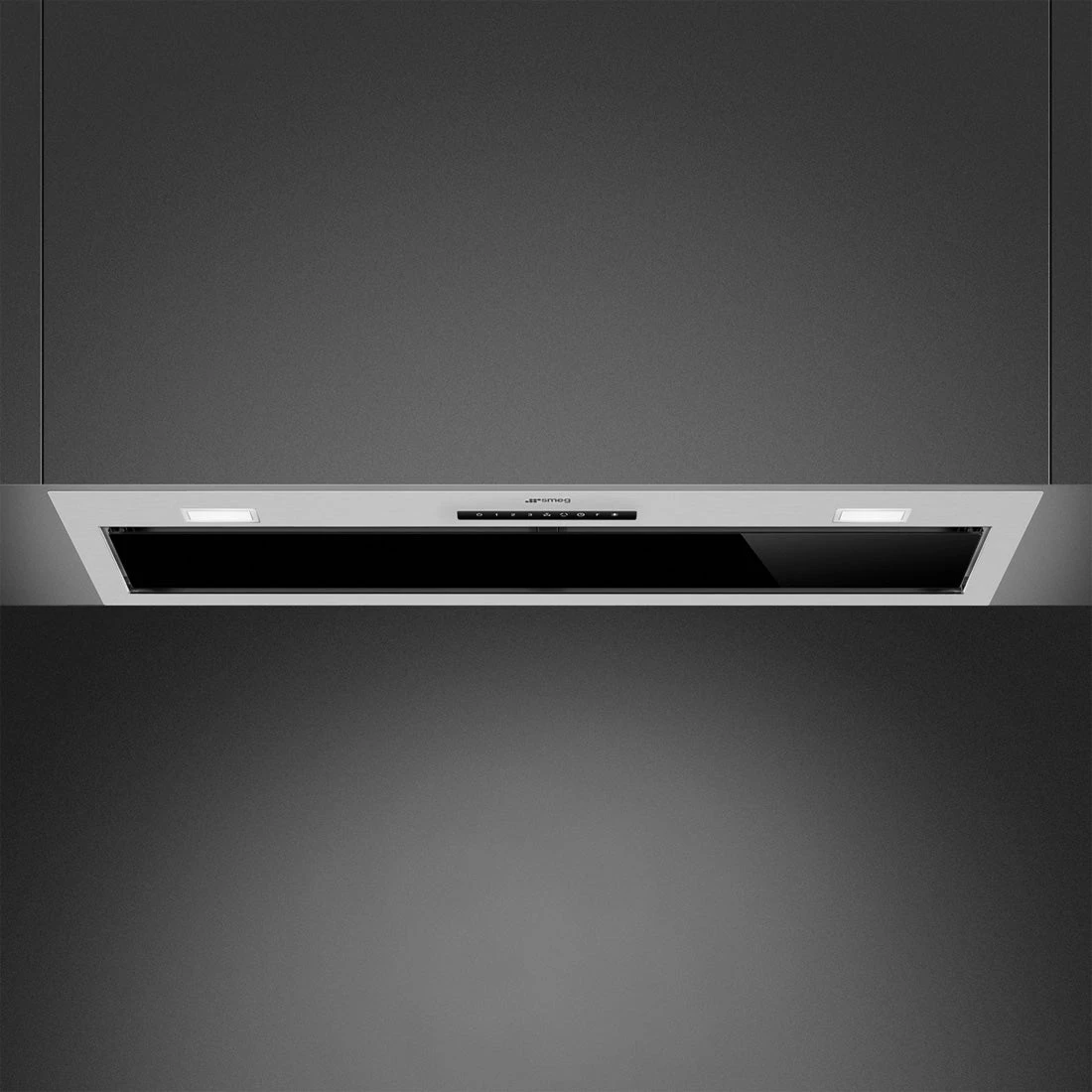 Smeg 90cm Diamond Undermount Rangehood with Autovent 2.0 Stainless Steel with Black Glass Smeg 90cm Diamond Undermount Rangehood With Autovent 2.0 Stainless Steel With Black Glass -Cook & Bathe KSGAU9P4VN
