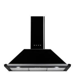 Smeg 90cm Victoria Wallmount Canopy Rangehood Black