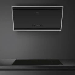 Smeg Universale Decorative Wall Rangehood 90cm Matte Black -Cook & Bathe KV394MB lifestyle2